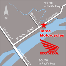 Mud map to Taree Motorcycles